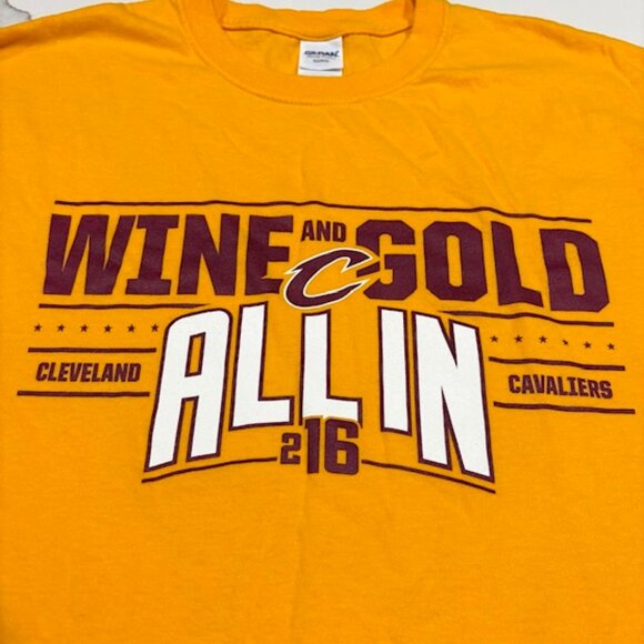 Cleveland Cavaliers Wine & Gold All In 216 Tee Shirt SGA NBA Size XL - Picture 3 of 5